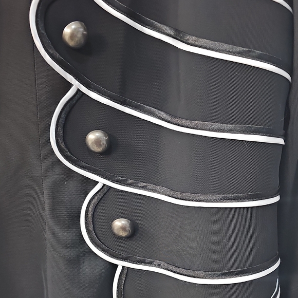 Vintage Victor Costa Black White Sculptured Scalloped Wing Jacket Large - Picture 5 of 11